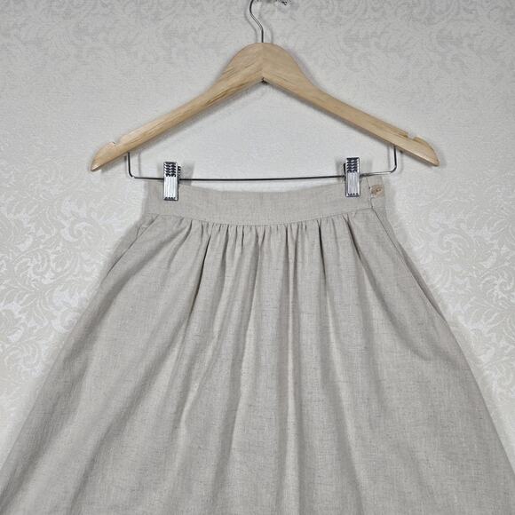 Vintage Cream Midi Skirt - Picture 2 of 13